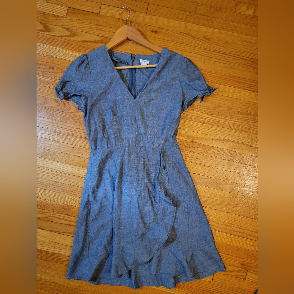 J.Crew chambray wrap dress